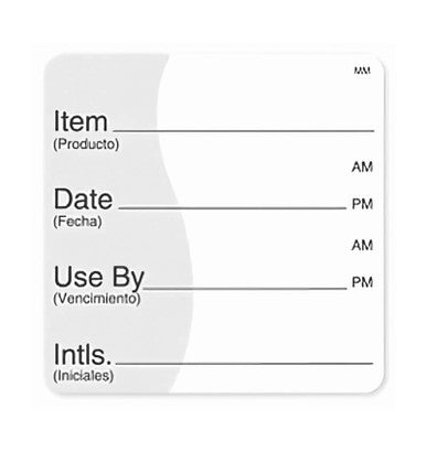 Use By Food Label 2 x 2 Inch 500 Pack