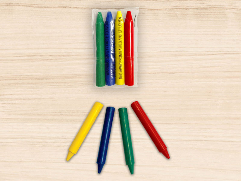 Pack Of 4 Coloured Wax Crayons 250 Packs