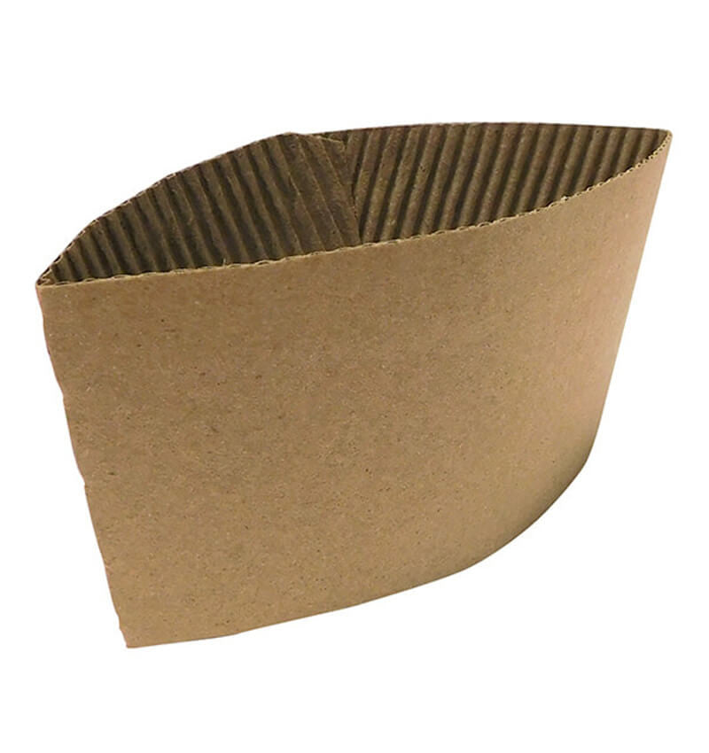 Full shot of Recyclable Hot Cup Sleeve For 12 and 16oz Cups.