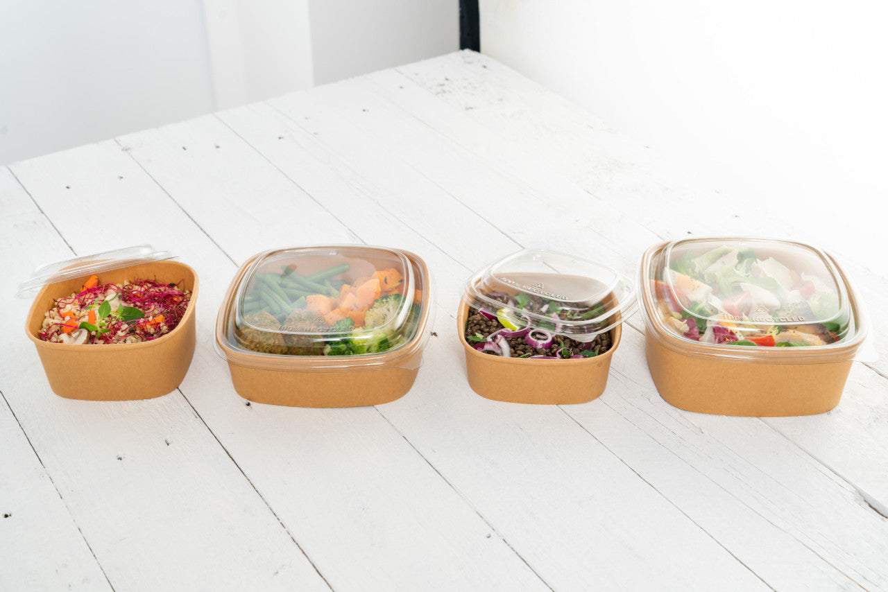 RPET Lids for Square Takeaway Containers