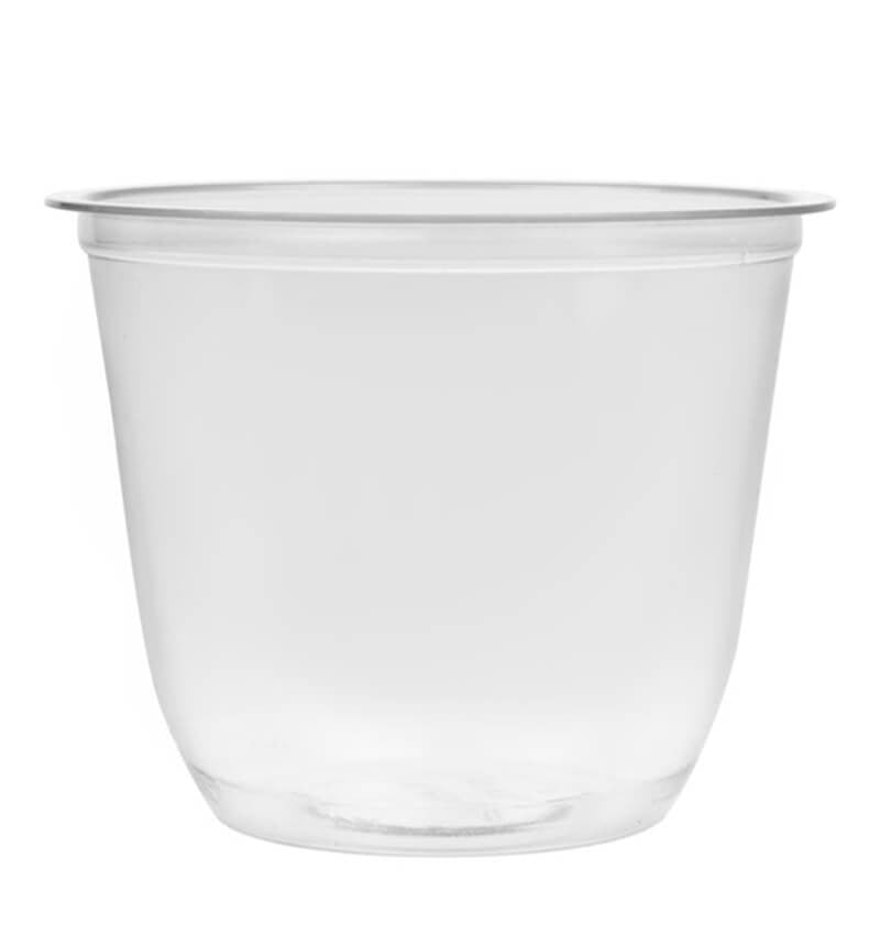 50 Pack Recyclable PET Dessert Pots Narrow 100ml Front