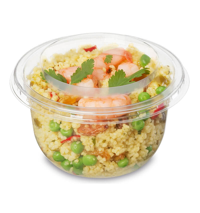 Recyclable PET Dessert Pot 300ml 95 x 80mm With Content