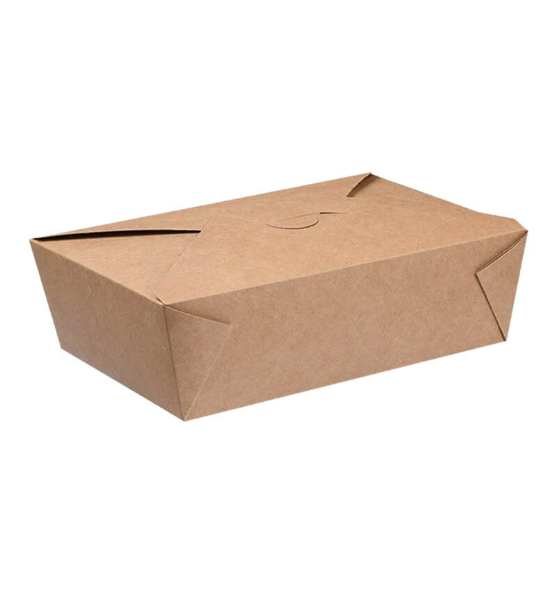 Medium Takeaway Food Box No.8 Kraft 1300ml 300 Pack