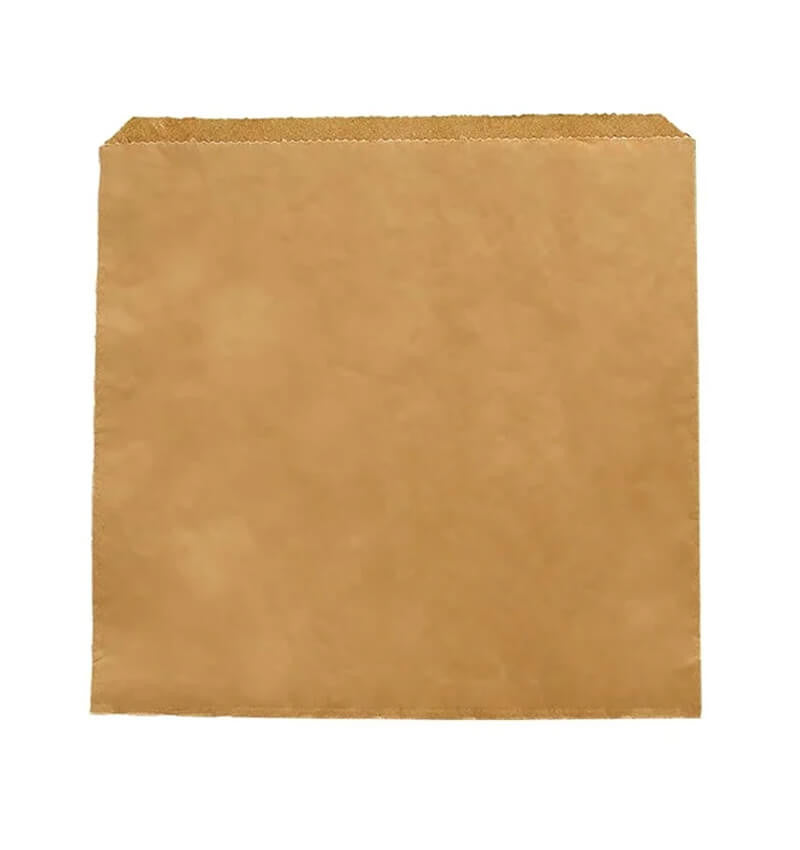 Disposable Kraft Paper Takeaway Bags 10 x 10 inches 1000 Pack