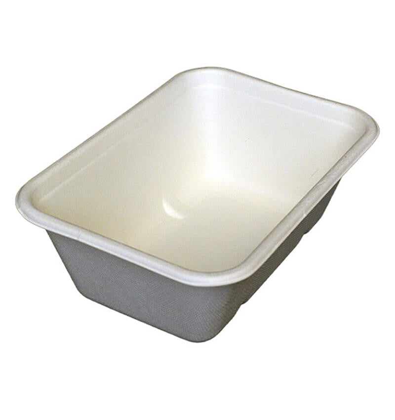 Compostable Bagasse Leakproof Open Tray 750ml 500 Pack