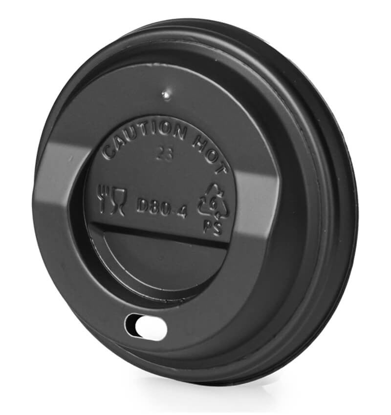 Lid For 4oz Single Wall Hot Cup Black 10 x 100