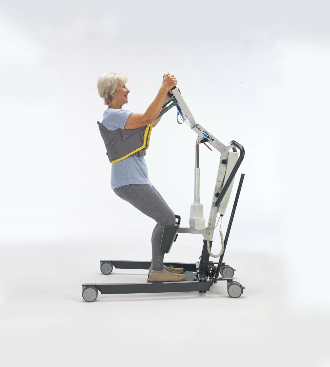 Person using Invacare Stand Assist Sling Polyester Fabric