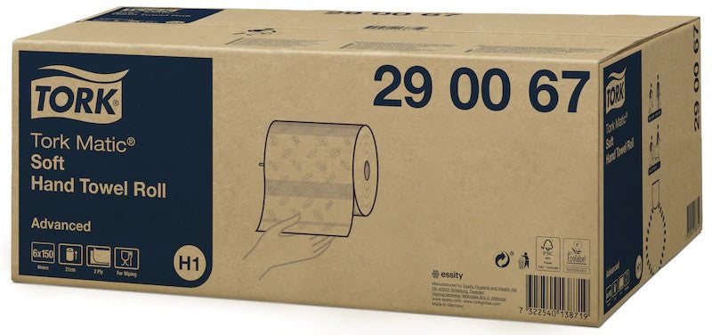 Tork 29 00 67 Matic Soft Hand Towel Roll White 150M