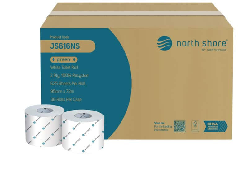 North Shore 2 Ply Recycled Toilet Roll 6 Pack