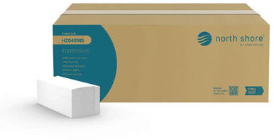 North Shore  2 Ply Impressions White Pure Z-fold Hand Towel 3000 Pack