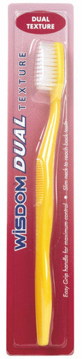 Wisdom Dual Textured Toothbrush Assorted 12 Pack
