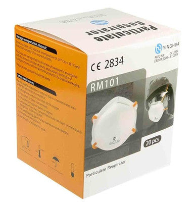 RS Safety FFP2 Disposable Respirator Face Masks 20 Pack