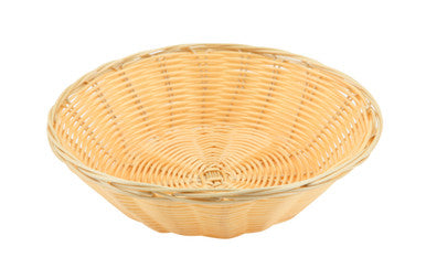 Round Polywicker Basket 9.5"Dia X 2.5" Deep 12 Pack