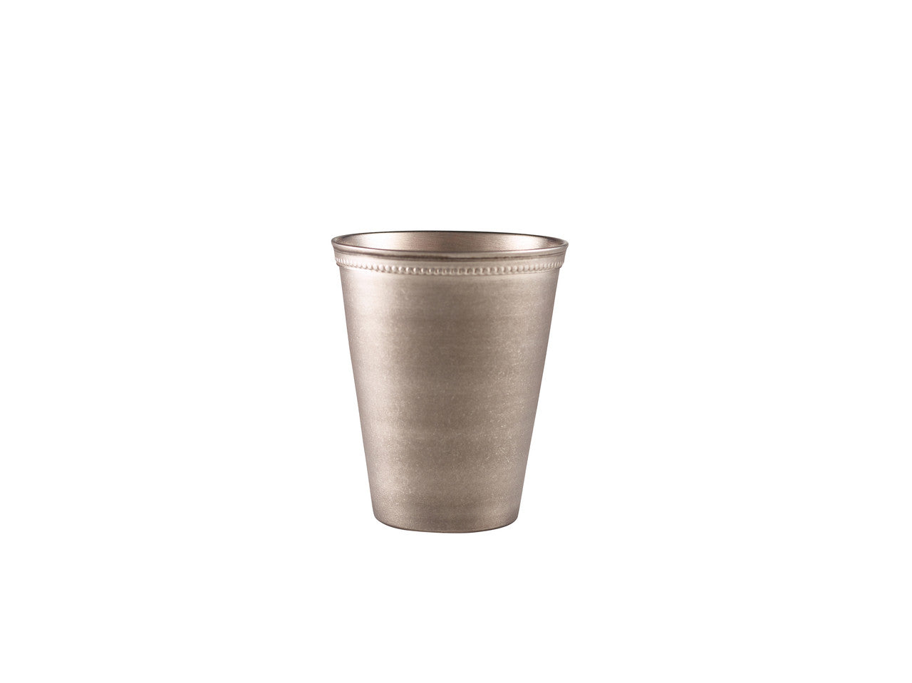 GenWare Beaded Vintage Steel Serving Cup 38cl/13.4oz 12 Pack