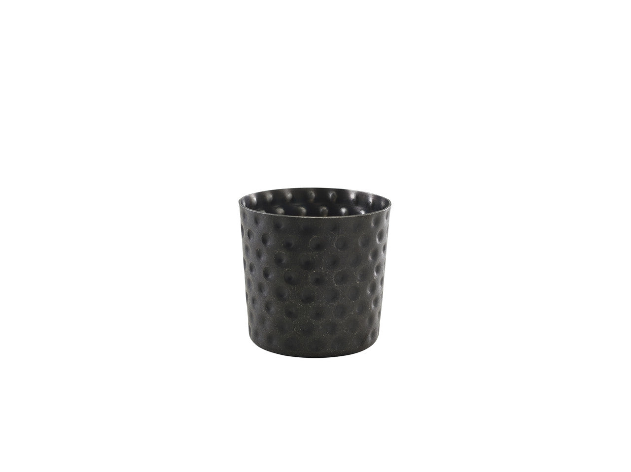 GenWare Black Vintage Steel Hammered Serving Cup 8.5 x 8.5cm 12 Pack