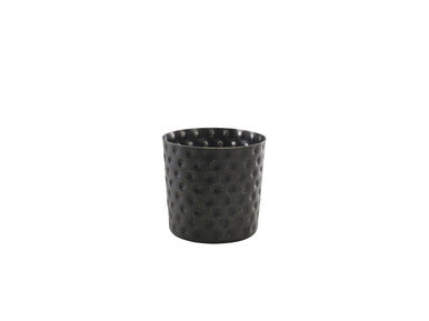 GenWare Black Vintage Steel Hammered Serving Cup 8.5 x 8.5cm 12 Pack