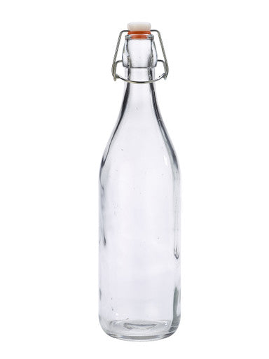 Genware Glass Swing Bottle 1L / 35oz 6 Pack