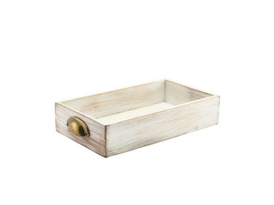 Genware White Wash Acacia Wood Display Drawer GN 1/3