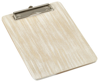 White Wash Wooden Menu Clipboard A5 18.5x24.5x0.6cm