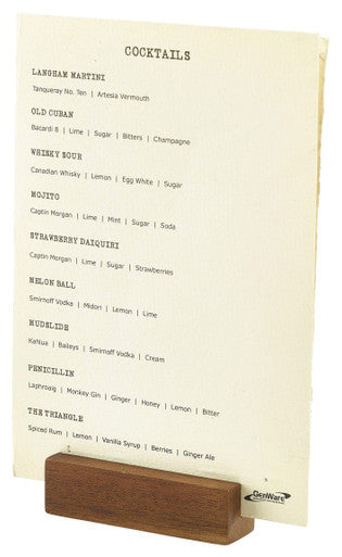 Acacia Wood Sign Holder 9 x 3 x 3cm