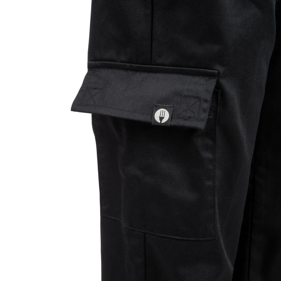Chef Works Womens Cargo Chefs Trousers Black XL B630-XL