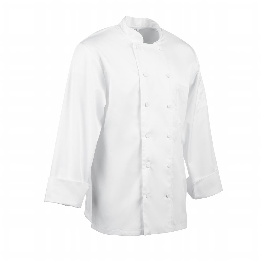 Chef Works Calgary Long Sleeve Cool Vent Unisex Chefs Jacket White M B649-M