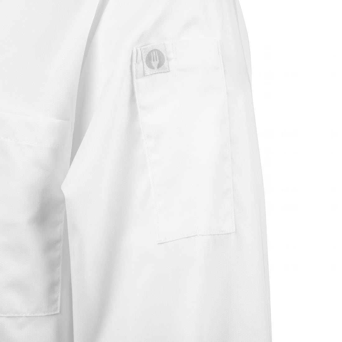 Chef Works Calgary Long Sleeve Cool Vent Unisex Chefs Jacket White 2XL B649-XXL