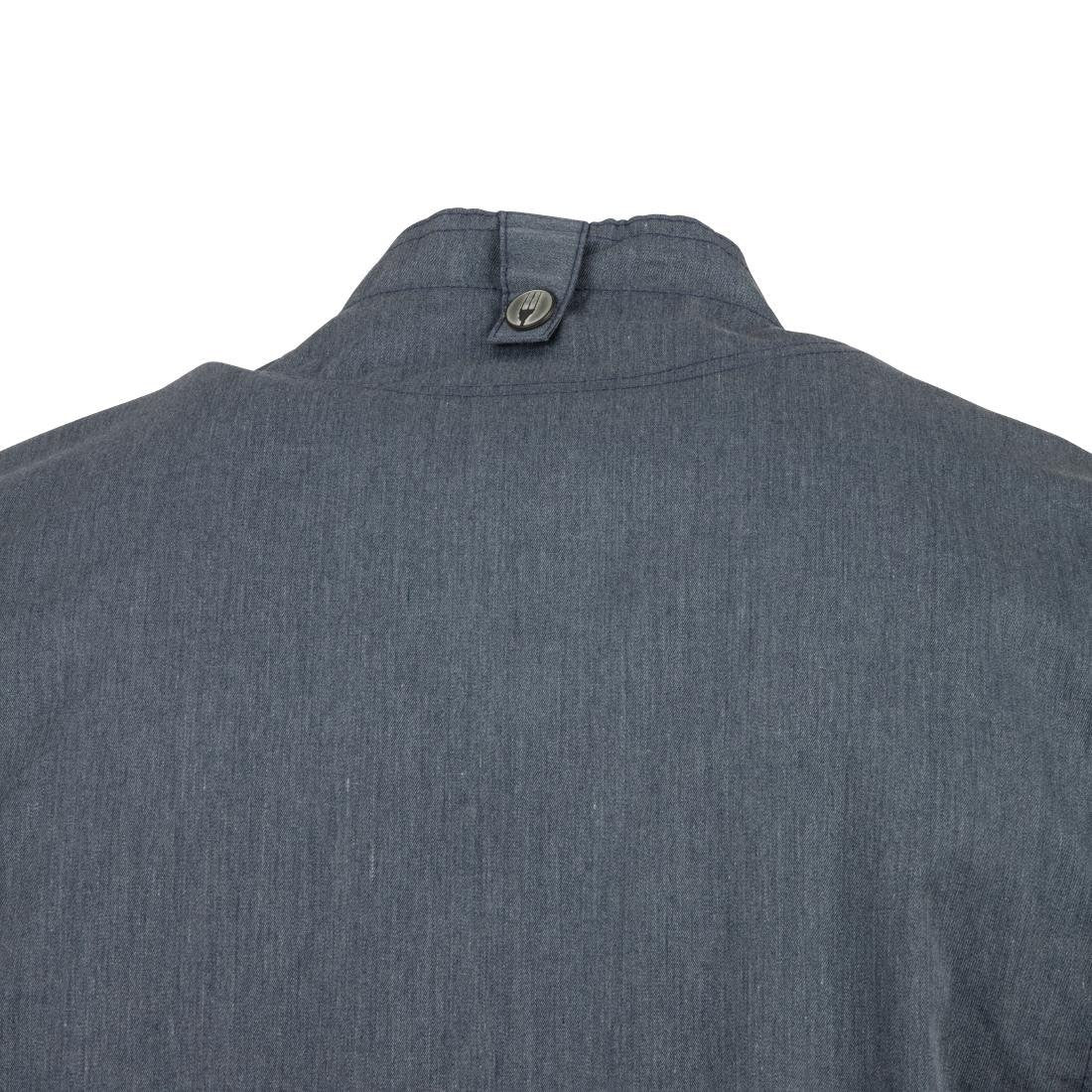 Chef Works Unisex Springfield Lightweight Short Sleeve Zipper Coat Ink Blue Size XS BB267-XS