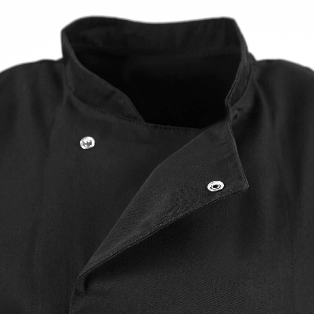 Whites Unisex Atlanta Chef Jacket Black Teflon Size S BB577-S