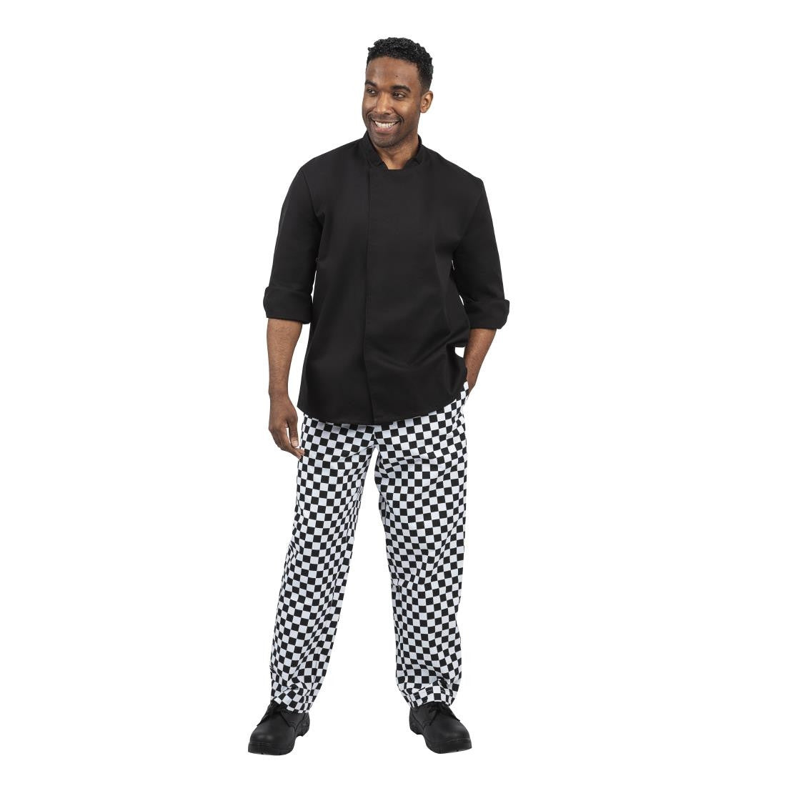 Whites Unisex Atlanta Chef Jacket Black Teflon Size S BB577-S