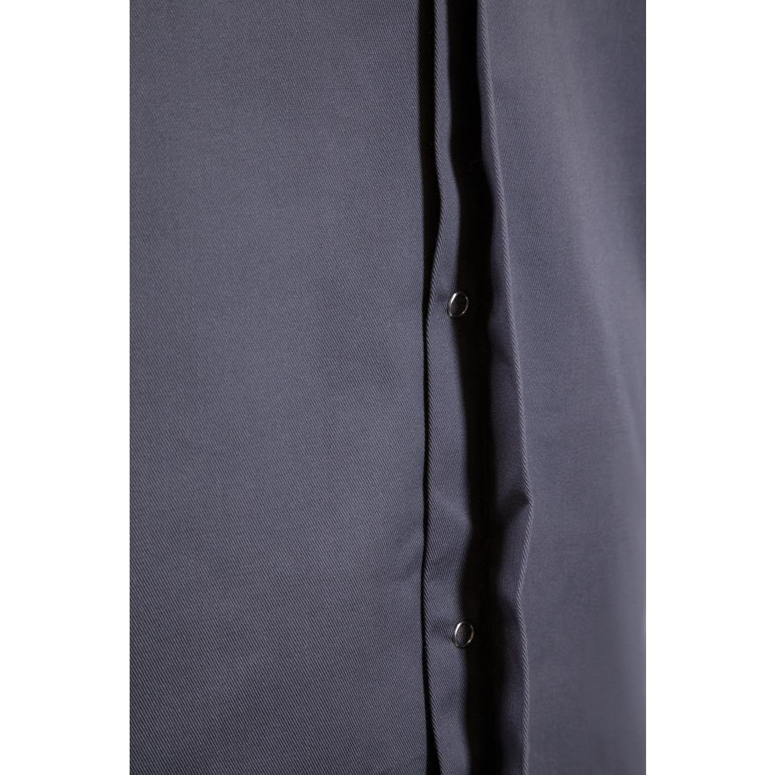 Southside Band Collar Chefs Jacket Charcoal Size S BB712-S