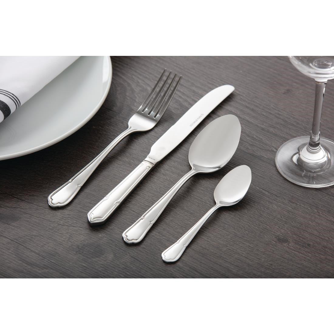 Table set up with Olympia Dubarry Dessert Spoon.