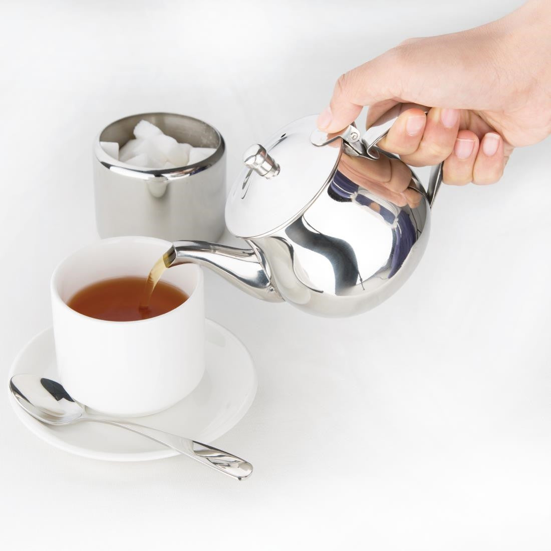 Olympia Arabian Stainless Steel Teapot 400ml C458