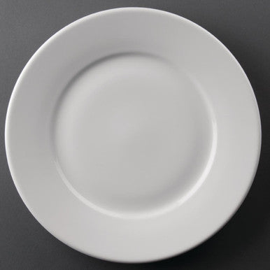 Olympia Athena Wide Rimmed Plates White 254mm 12 Pack CC209