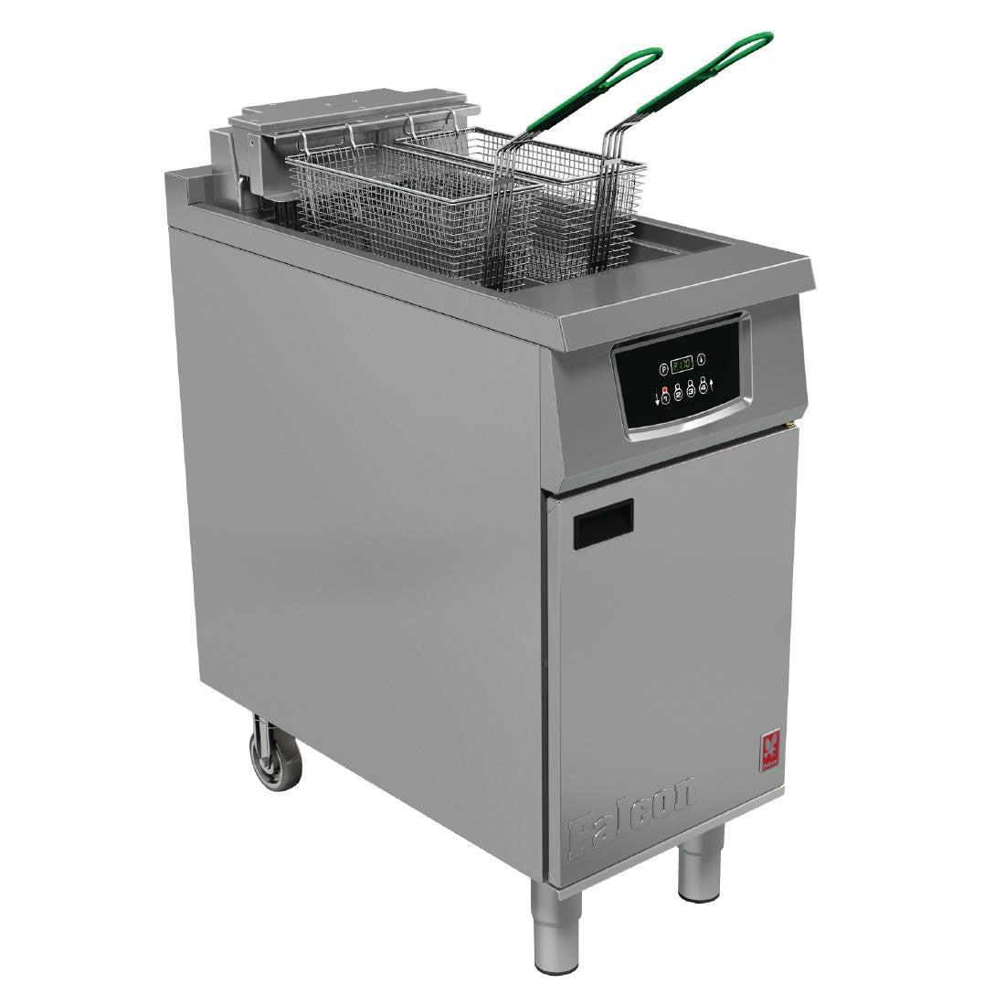 Falcon 400 Series Single Tank Twin Basket Free Standing Electric Filtration Fryer E402F CG958