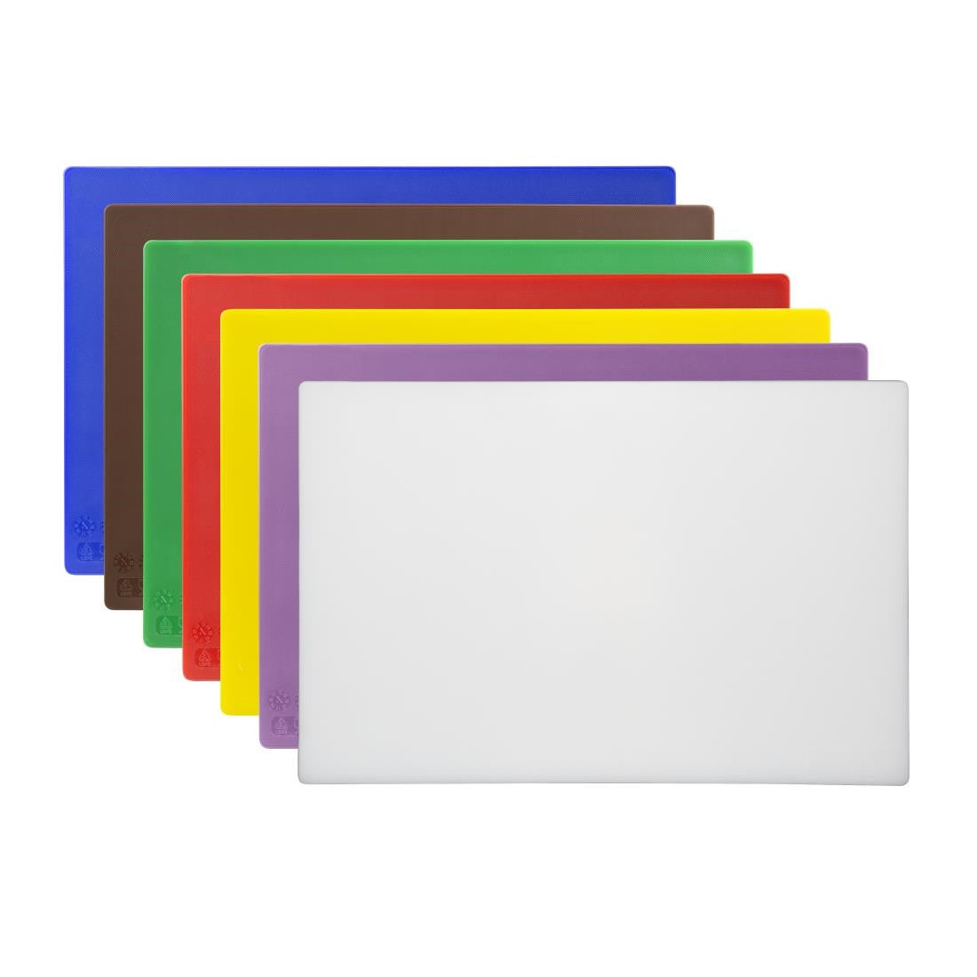Hygiplas Low Density Anti Bacterial Chopping Boards (Set of 7 - 10mm High) CH046