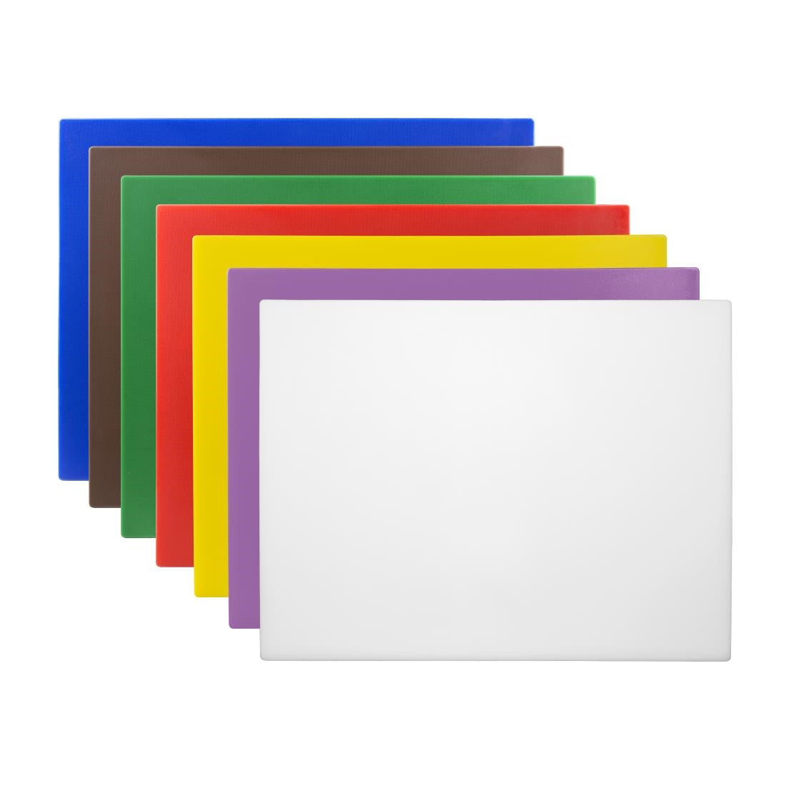 Hygiplas Low Density Chopping Board Set Large (Set of 7 - 10mm High) CH047