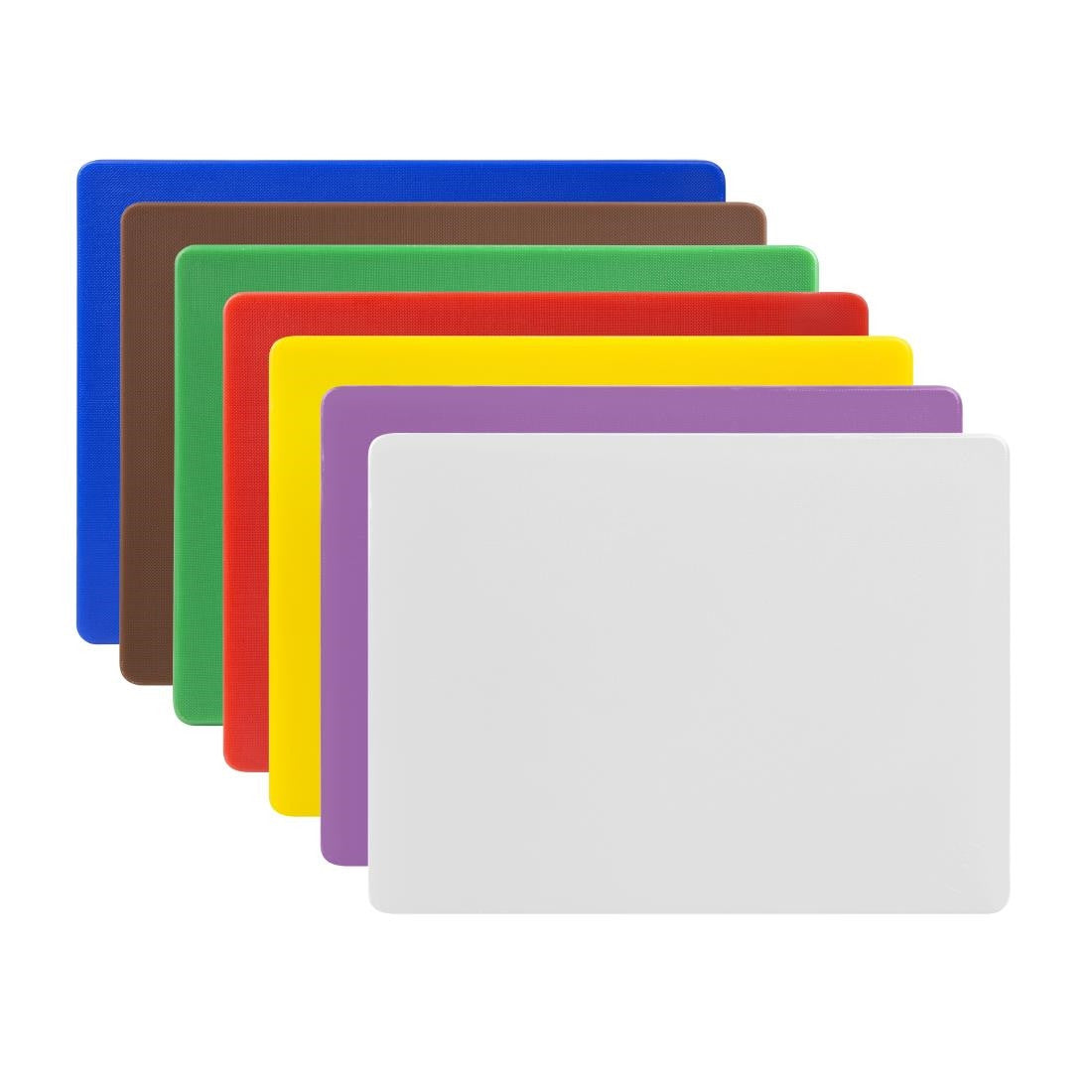 Hygiplas Low Density Chopping Board Set Small (Set of 7 - 12mm High) CH049