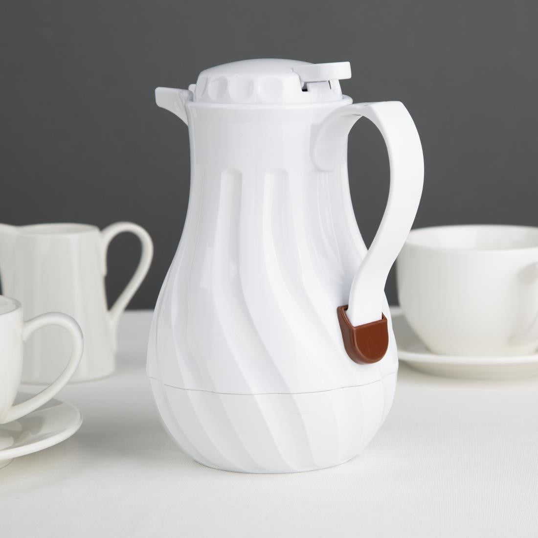 Olympia Insulated Swirl Jug White 0.5Ltr CH118