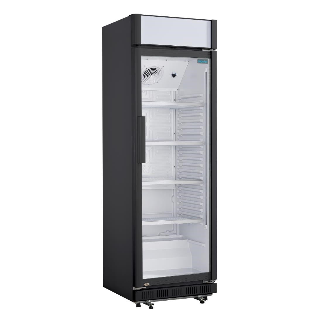 Nisbets Essentials Upright Display Cooler with Light Box 346Ltr CJ794