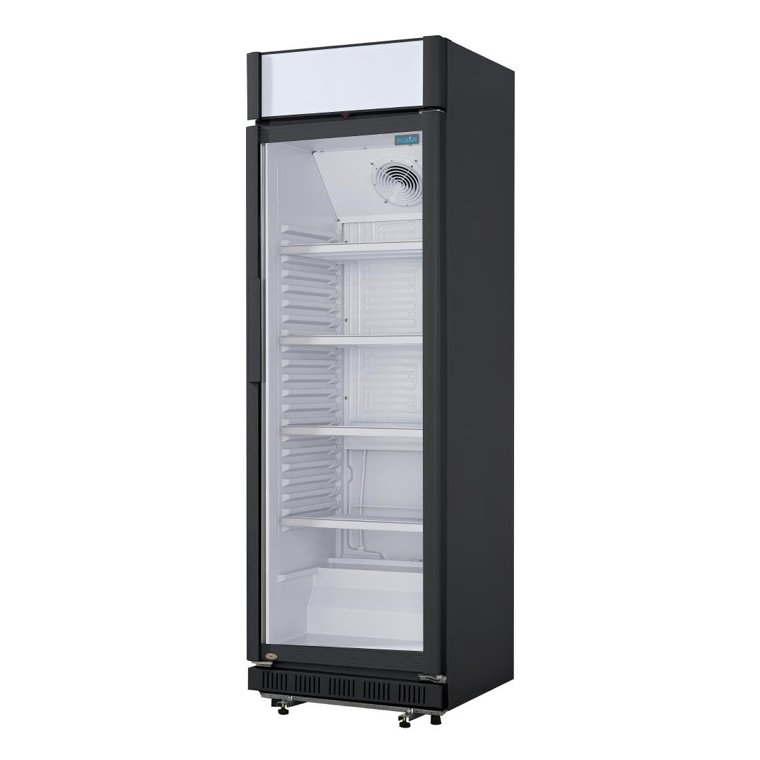 Nisbets Essentials Upright Display Cooler with Light Box 346Ltr CJ794