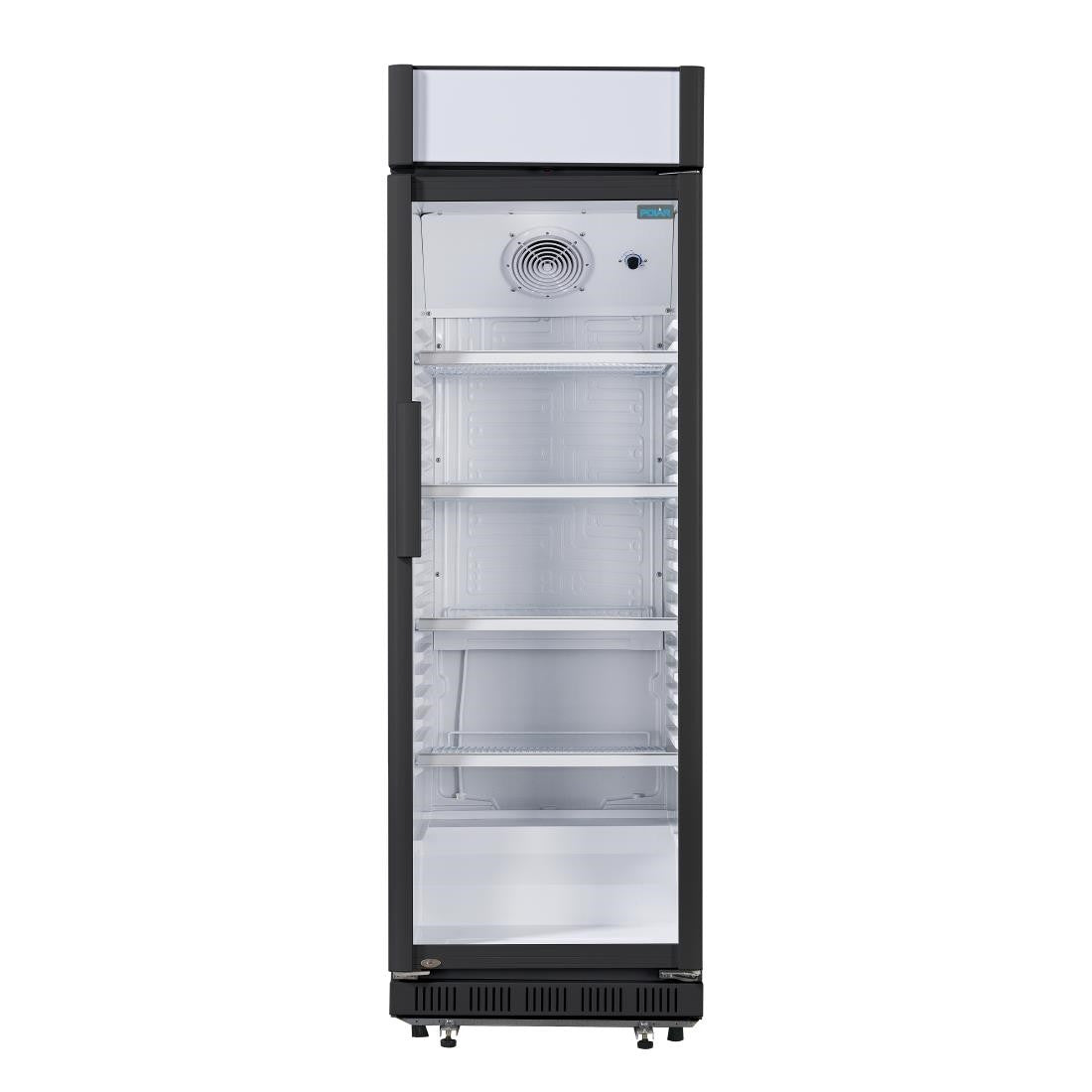 Nisbets Essentials Upright Display Cooler with Light Box 346Ltr CJ794