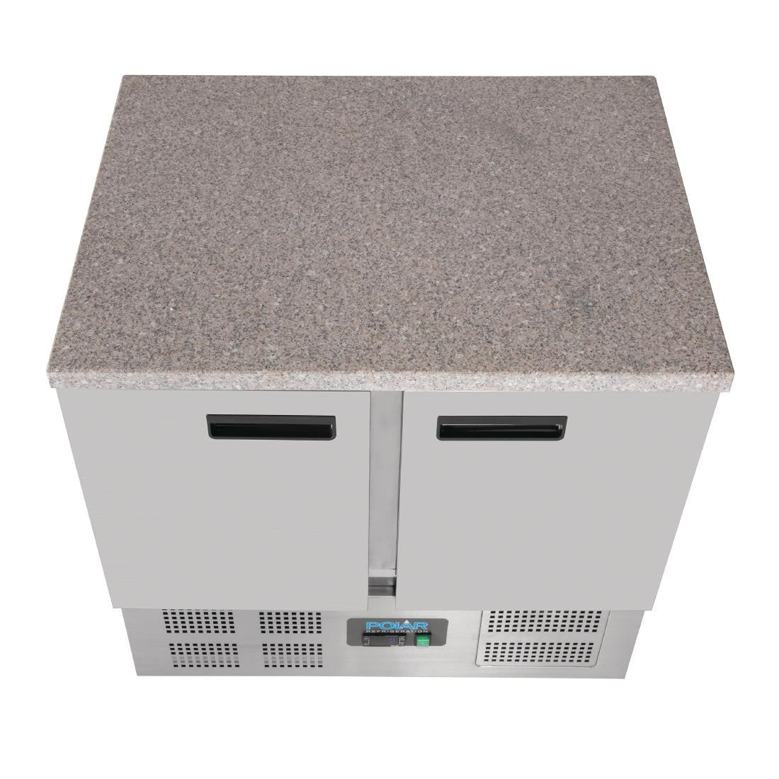 Polar G-Series Double Door Counter Fridge with Granite Work Top 240Ltr CL108