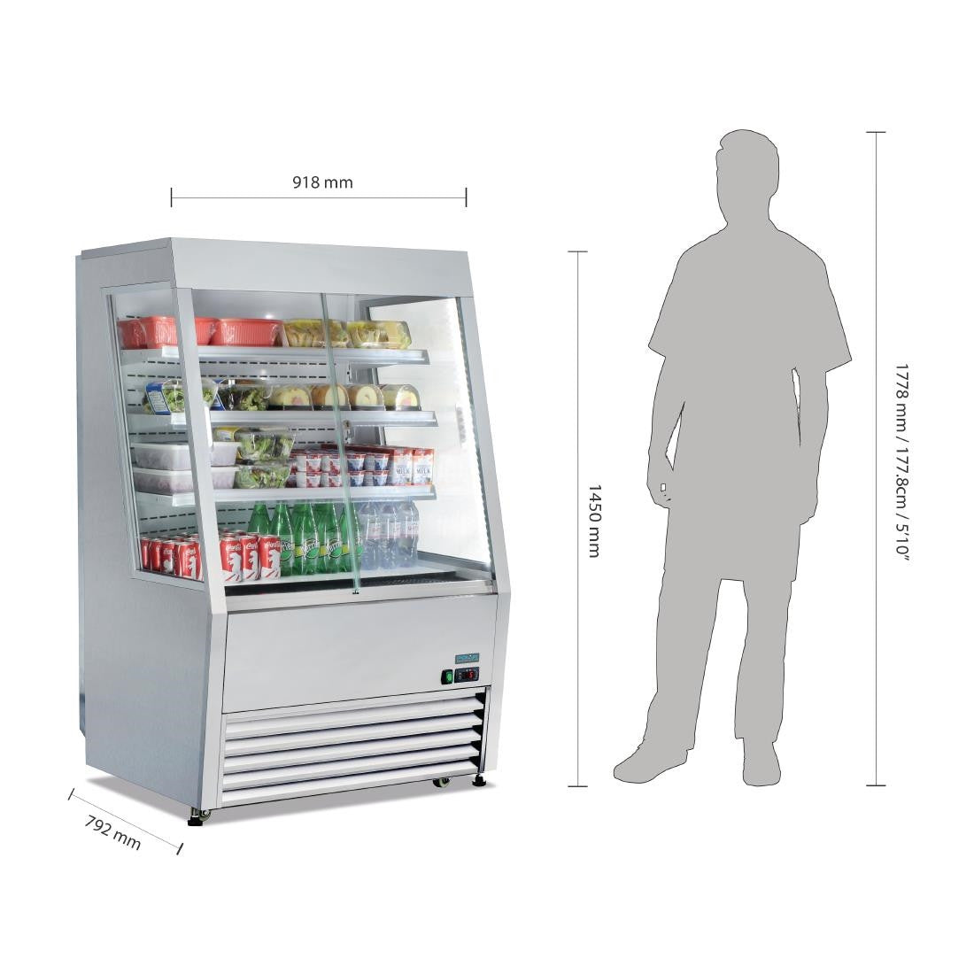 Polar G-Series Multideck Display Fridge 918mm CM287