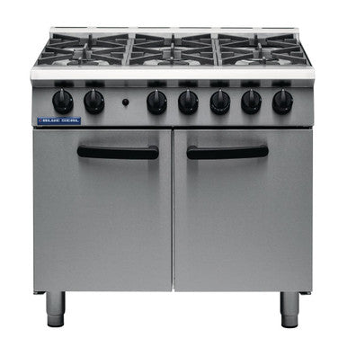 Blue Seal 6 Burner Oven Range Medium Duty Natural Gas G750 6 CM603-N