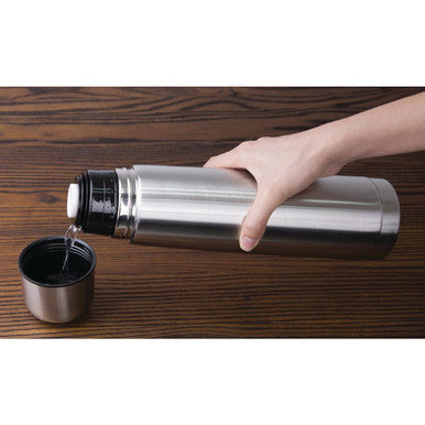Olympia Vacuum Flask Stainless Steel 1Ltr CN696
