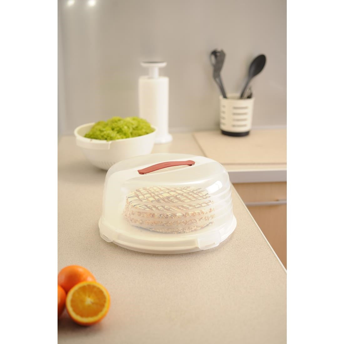 Curver Round Cake Box White 350mm CP070