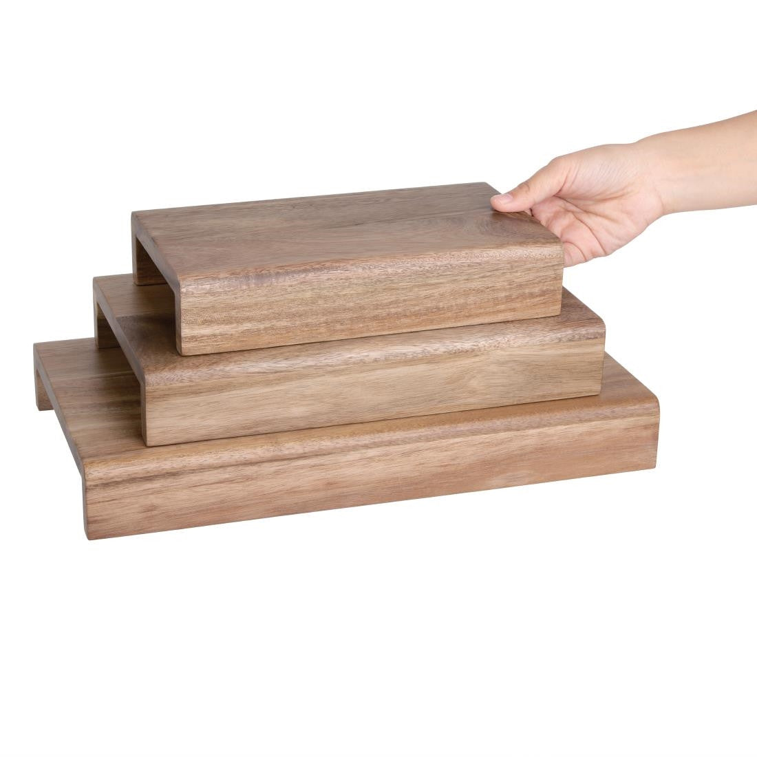Olympia Acacia Wood Riser Set (Pack of 3) CP697