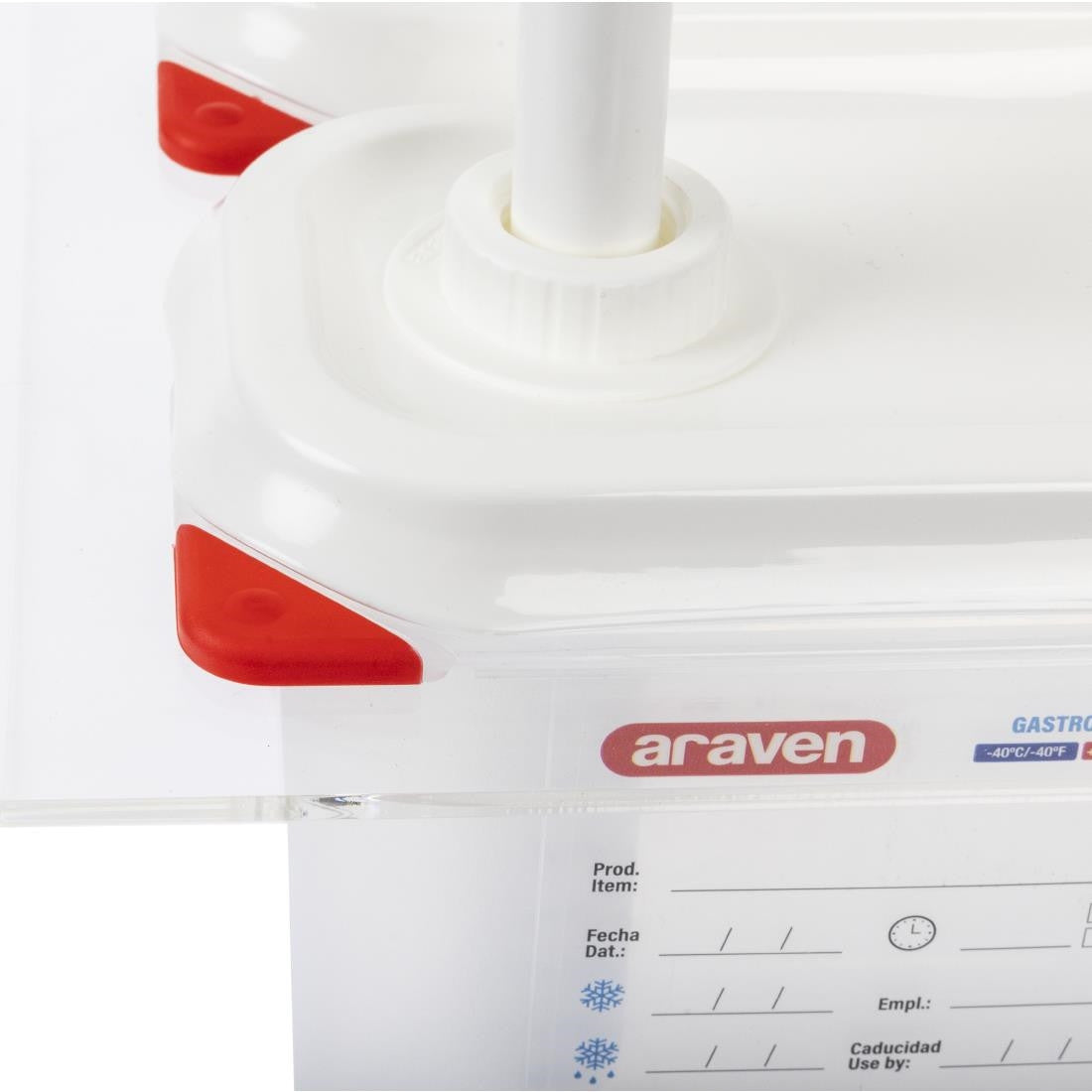 Araven Sauce Dispensers with Pump GN 1/9 Transparent 1.5Ltr (Pack of 3) CR823