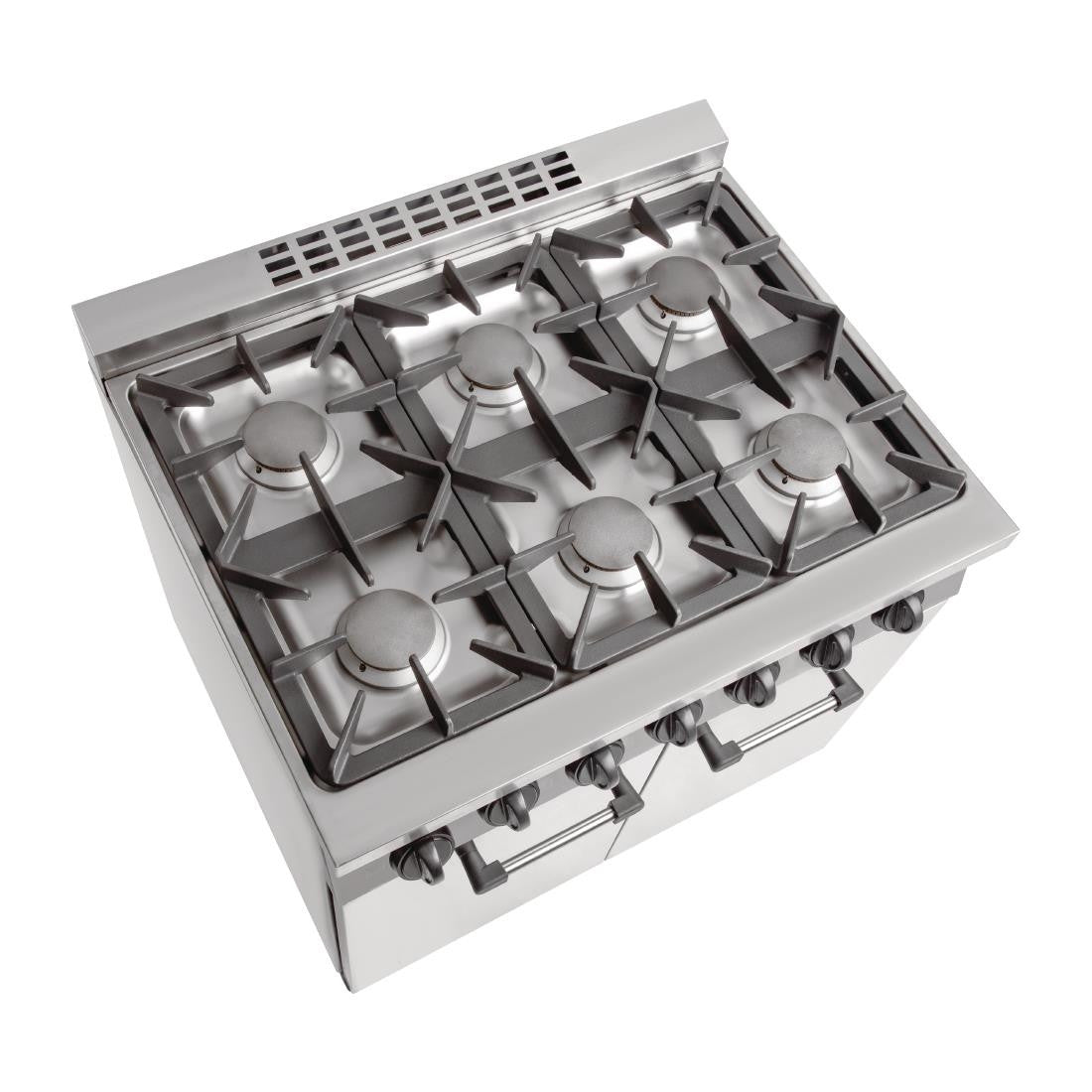 Buffalo 6 Burner Gas Oven Range with Castors CT253